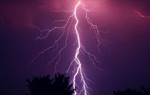 Purple thunder storm
