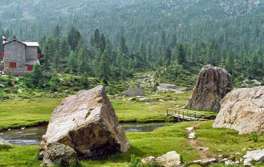 Alpine refuge alps mountain
