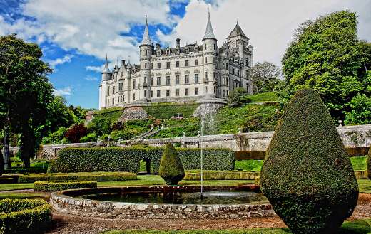 Dunrobin Castle with garden