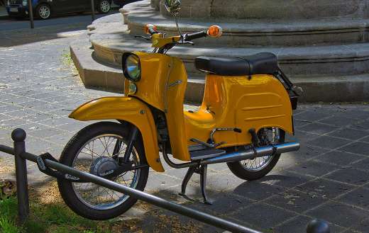 Swallow yellow scooter