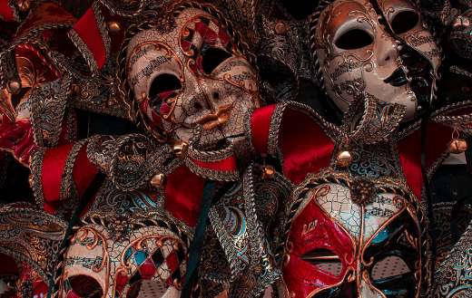 Costume gold mask disguise