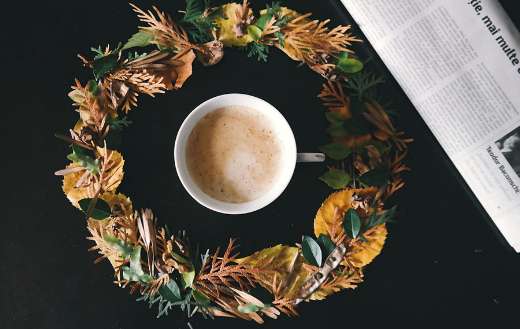 With nature decoration coffee