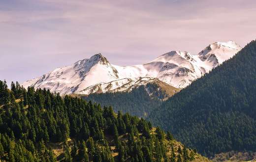 Mountain with snowy top
