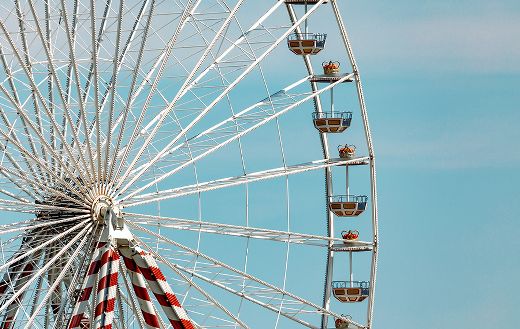 Sky summer amusement park
