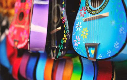 Colorful guitars puzzle