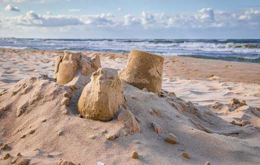 Sand castle sculpture