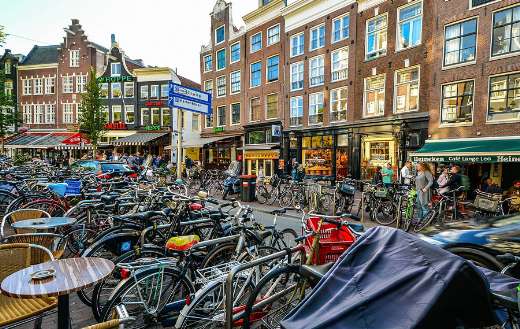 Amsterdam bicycles street
