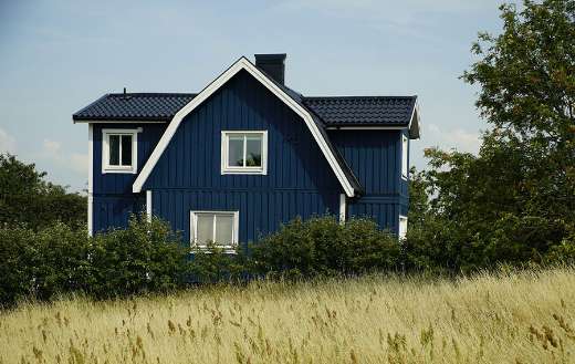 Swedish house blue