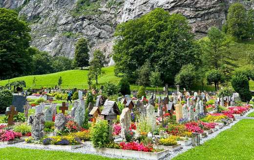 Beautiful graveyard cementery looks
