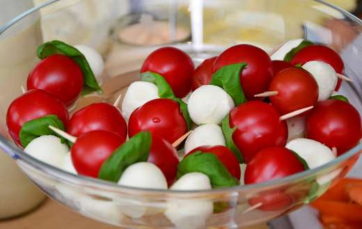 Tomato mozzarella food dish snacks