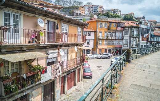 Colorful houses buildings streets