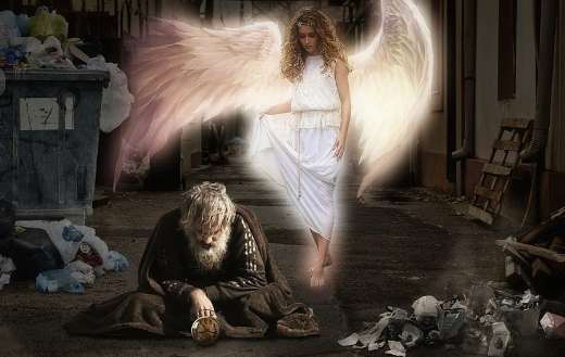 Homeless man poverty situation