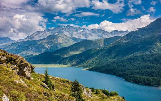 Lake sils Engadine Graubunden