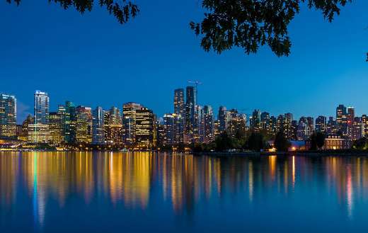 Skyscrapers buildings night picture