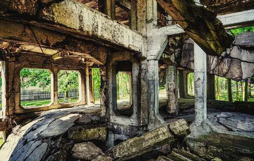 Westerplatte fortification architecture abandoned
