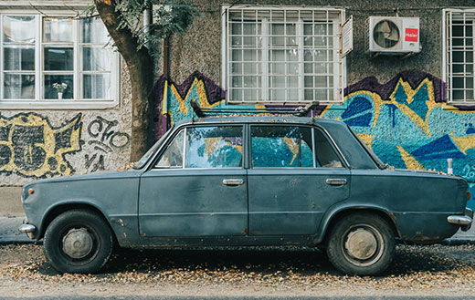 old car in Sofia