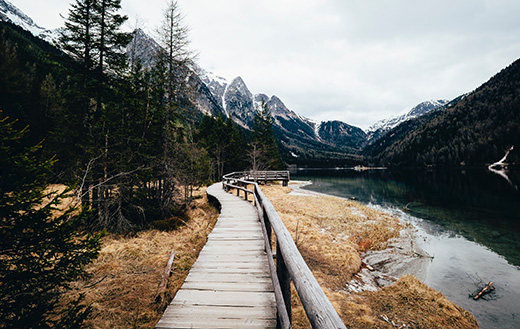 Antholzer See mountains Italy