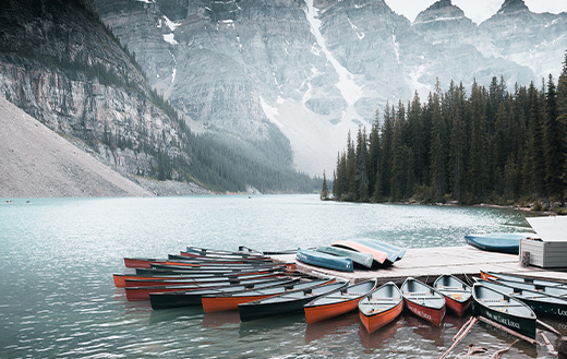 Boats at moraine