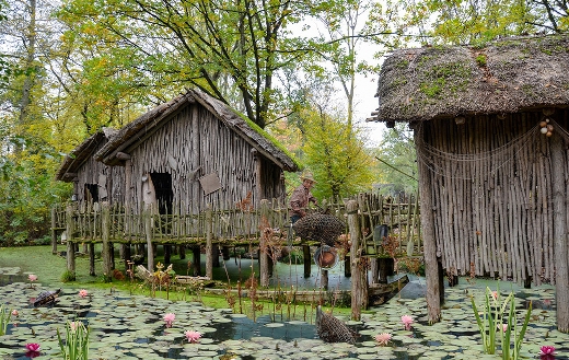 Fisherman house in nature
