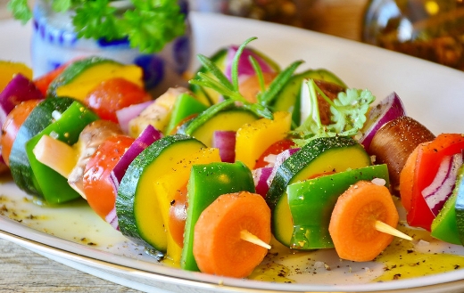 Vegetable skewer food