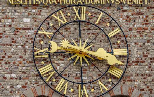 Historically oldmetal gold clock tower