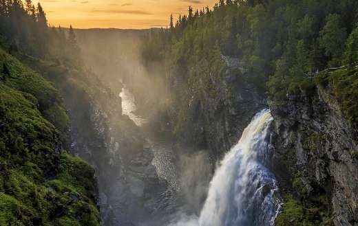 Waterfall Sweden landscape