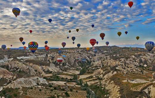 Cappadocia travel Turkey hot air balloon puzzle