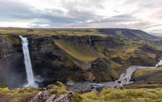 Haifoss Iceland gorgeous waterfall