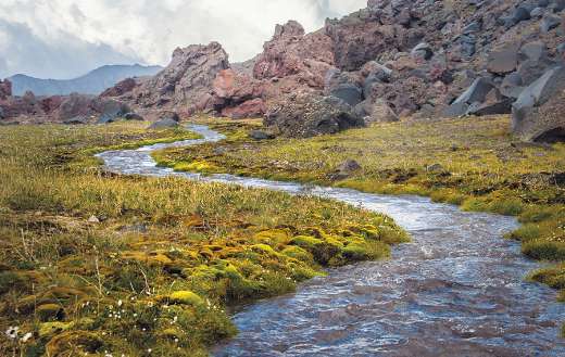 The Caucasus Russia Elbrus river creek mountain puzzle
