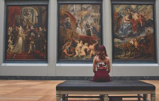 Creative art woman puzzle