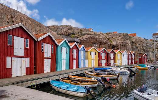 Fishermans colorful hut online