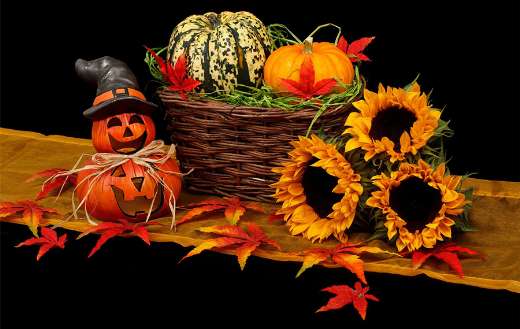 Autumn black dark decoration fall halloween