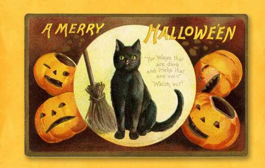 Halloween vintage card puzzle