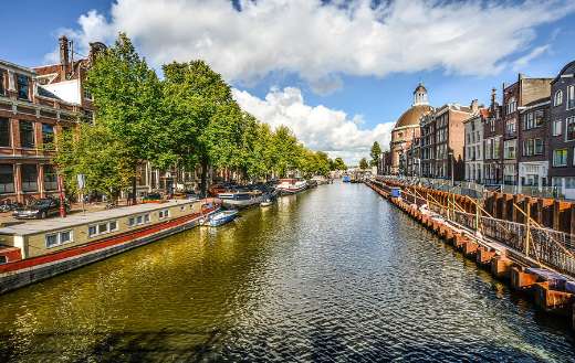 Amsterdam canal sunny