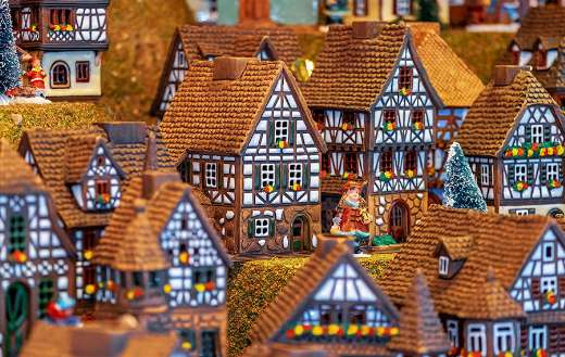 Christmas motif building Fachwerkhauser miniature puzzle