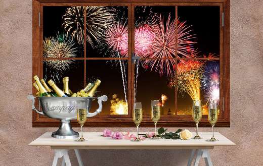 Fireworks champagne party