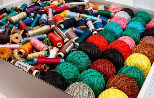 Sewing thread coil sew manual labor