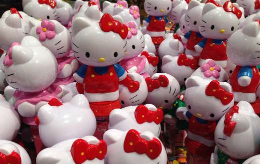 Hello kitty colorful fugure