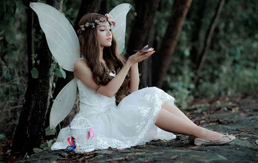 Woman in a fairy outfit online