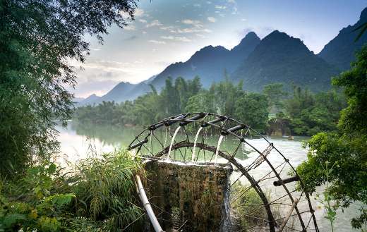 Bamboo water wheel