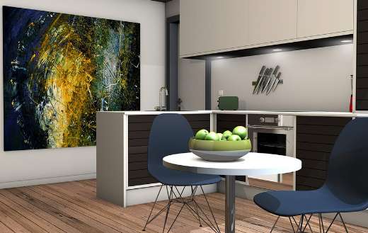 Kitchen living room apartment