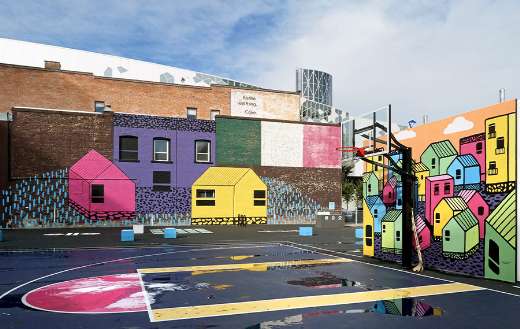 Graffiti basketball court puzzle