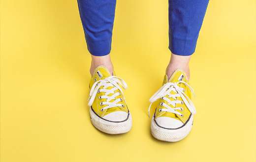 Yellow sneakers online