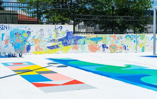 Park colorful graffiti