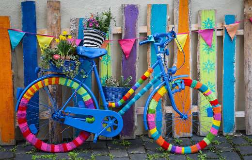 colorful bike wheel puzzle