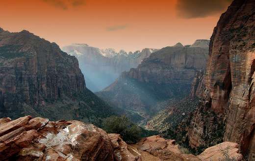 Zion park Utah mountains