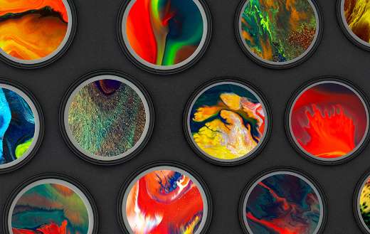 Colorful round art puzzle