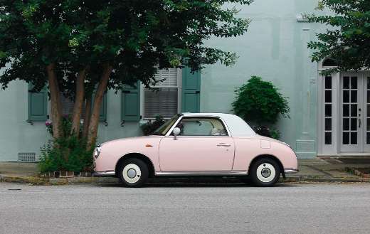 Cute white car online