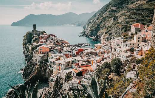 Village houses town city mountain