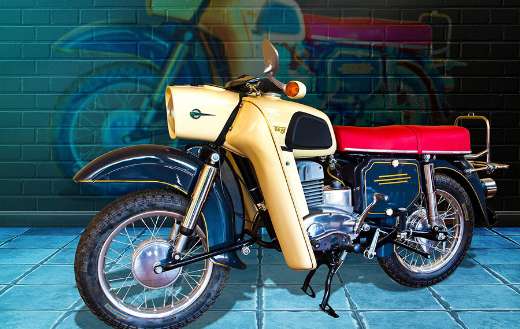 East german brand graffiti old timer motorcycle